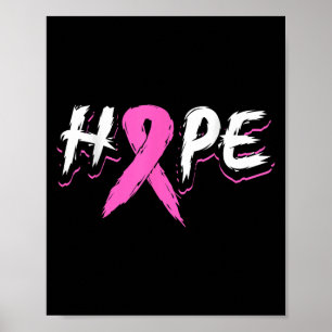Poster Hope Pink Ribbon Sensibilisation au cancer du sein
