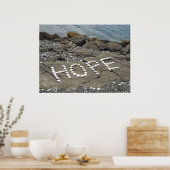Poster Hope - Seashell Art sur la plage (Cuisine)
