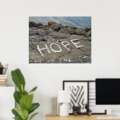 Poster Hope - Seashell Art sur la plage (Bureau à domicile)
