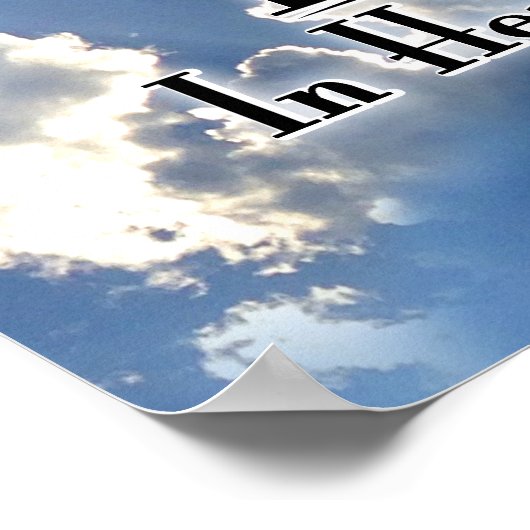 Poster Hope To See You In Heaven! with clouds (Coin)