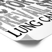 Poster Hope Word Collage Cancer du poumon (Coin)