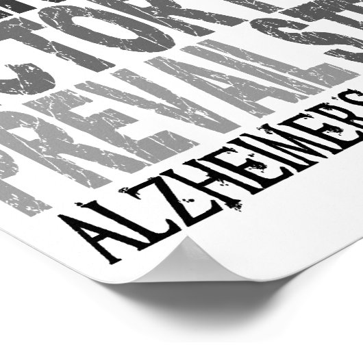 Poster Hope Word Collage Maladie d'Alzheimer (Coin)