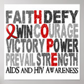 Poster Hope Word Collage SIDA (Devant)