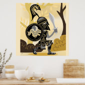Poster Hoplite grecque antique (Cuisine)