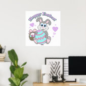 Poster Hoppy Easter ! Bunny Easter (Bureau à domicile)