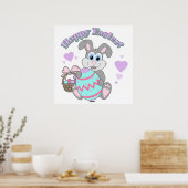 Poster Hoppy Easter ! Bunny Easter (Cuisine)