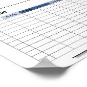 Poster horaire,cadeau,programme, affiche, anglais (Coin)