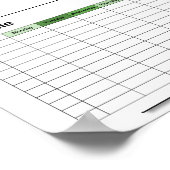 Poster horaire,cadeau,programme, affiche, anglais (Coin)