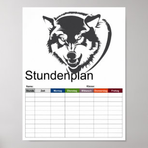 Poster Horaire du loup