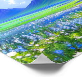 Poster Horizon bleu et blanc (Coin)