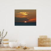 Poster Horizon Coucher de soleil Colorful Seascape Photog (Cuisine)