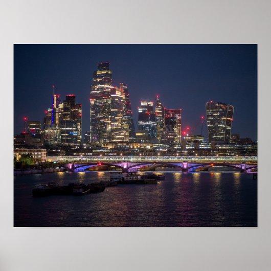Poster Horizon de Londres la nuit (Devant)
