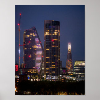 Poster Horizon de Londres la nuit