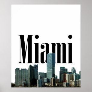 Poster Horizon de Miami avec Miami dans l'affiche de ciel