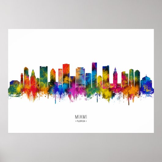 Poster Horizon de Miami Floride (Devant)