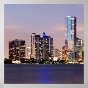 Poster Horizon des Etats-Unis, la Floride, Miami au