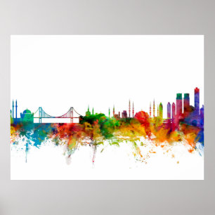 Poster Horizon d'Istanbul Turquie