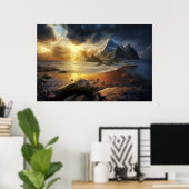 Poster Horizon Doré (Bureau à domicile)