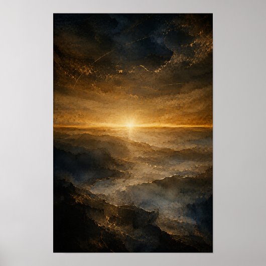 Poster Horizon Doré — Aurema (Portrait) (Devant)