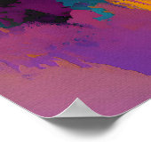 Poster Horizon Doré – Coucher de Soleil Tropical Abstrait (Coin)