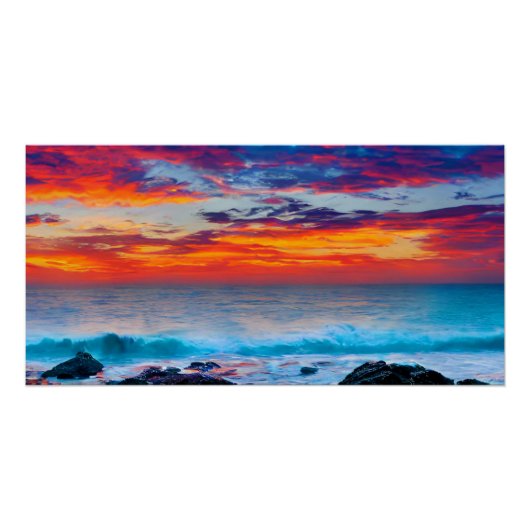Poster Horizon enflammé (Devant)