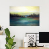 Poster Horizon hiver (Bureau à domicile)