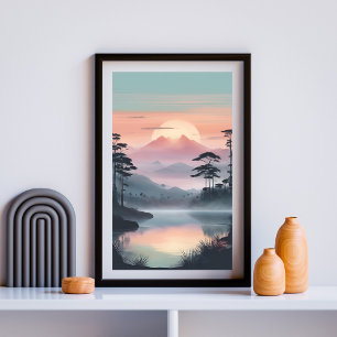 Poster Horizon silencieux - Levée de soleil bruyante sur