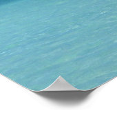 Poster Horizon tropical turquoise bleu des Caraïbes (Coin)