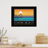 Poster Horizon tropicale coucher de soleil palmiers motiv (Cuisine)