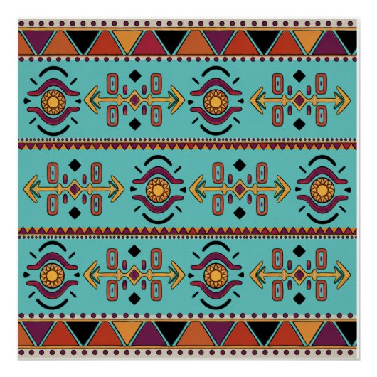 Poster Horizon Turquoise  (Devant)