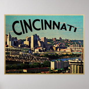 Poster Horizon vintage de Cincinnati