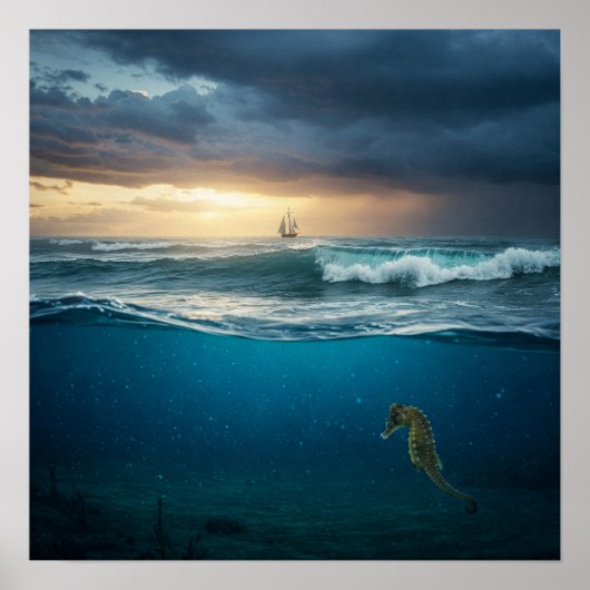 Poster Horizons au-dessus et au-dessous (Devant)