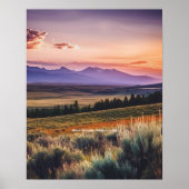 Poster Horizons blazes - Coucher de soleil du Montana (Devant)