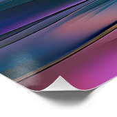 Poster "Horizons fluides" Art Abstrait contemporain (Coin)