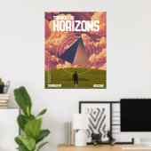 Poster Horizons triangulaires (Bureau à domicile)
