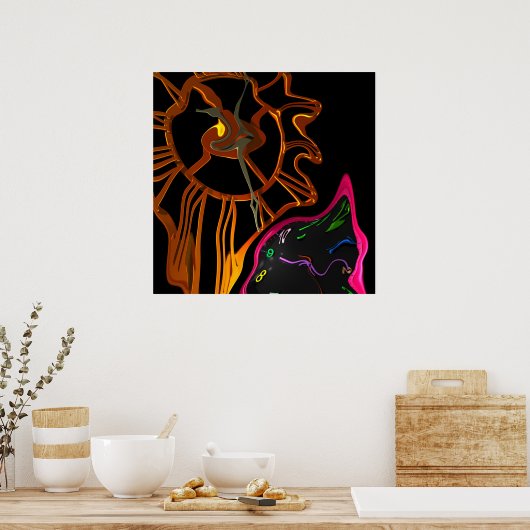 Poster horloge (Cuisine)