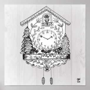 Poster Horloge à coucou