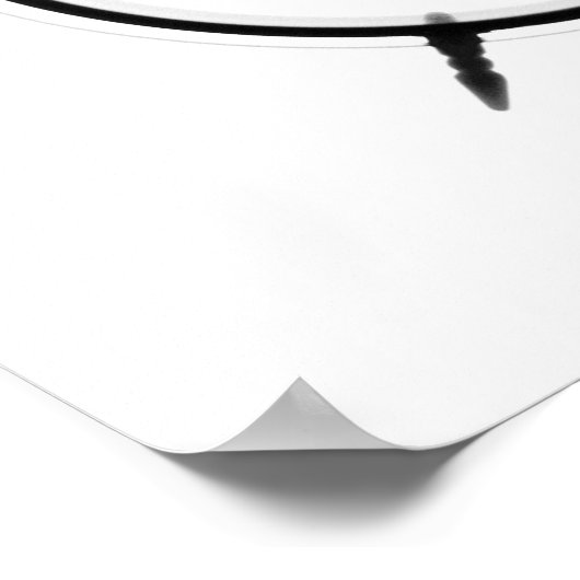 Poster Horloge à rayons X à l'ancienne Noir Blanc (Coin)