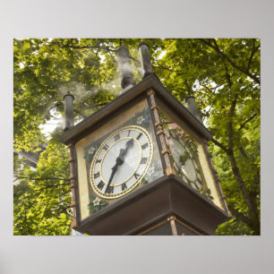 Poster Horloge à vapeur dans le quartier de Gastown