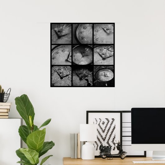 Poster Horloge congelée (Bureau à domicile)