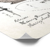 Poster Horloge d'alarme vintage patente 1882 (Coin)