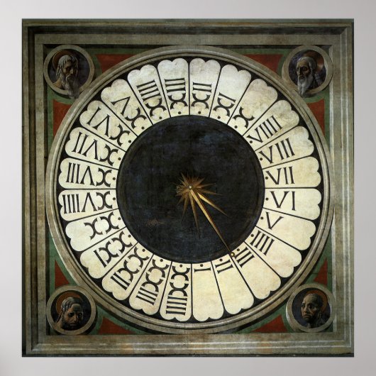 Poster Horloge dans le Duomo par Paolo Uccello (Devant)