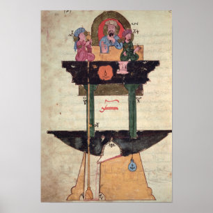 Poster Horloge d'eau avec les chiffres automatisés