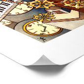 Poster Horloge dorée - Horloges - 18 x 14 (Coin)