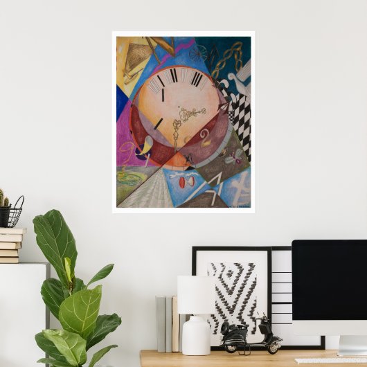 Poster Horloge (impression) (Bureau à domicile)