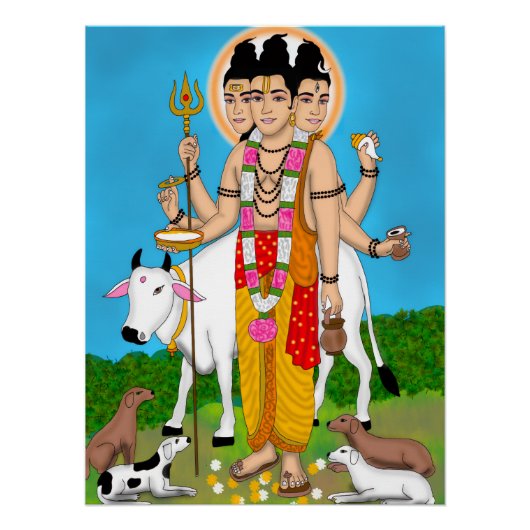Poster Horloge Lord Dattatreya (Devant)