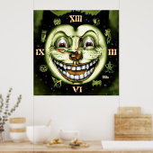 Poster Horloge noire 13 Halloween (Cuisine)