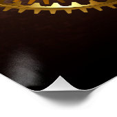 Poster Horloge Steampunk avec des engrenages anciens (Coin)