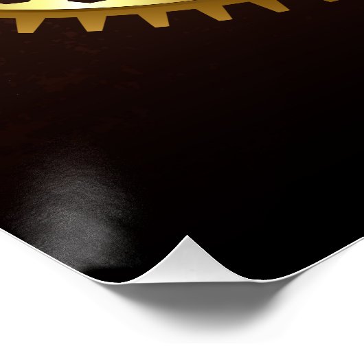 Poster Horloge Steampunk avec des engrenages anciens (Coin)