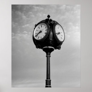 Poster Horloge sur la route 66